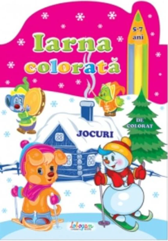 Iarna colorată, 5-7 ani. Jocuri de colorat