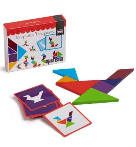 Puzzle magnetic educativ din lemn: Tangram