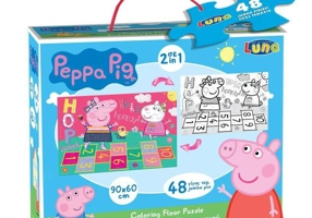 Puzzle de colorat Peppa Pig, 48 piese