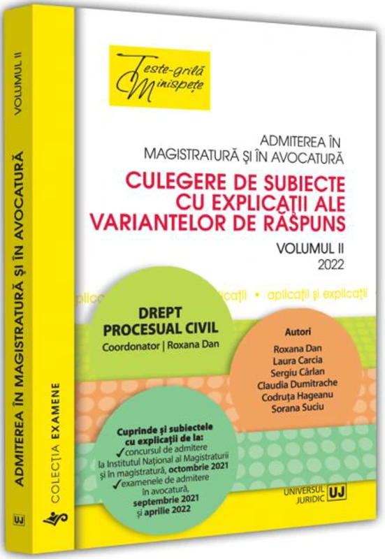 Admiterea în magistratură și în avocatură (Vol. 2) - 2022