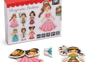 Puzzle magnetic educativ din lemn: Prințesă