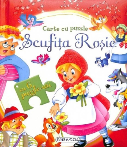 Carte cu puzzle. Scufița roșie