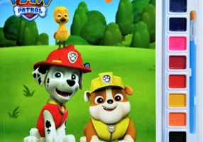 Patrula Cățelușilor. Cei mai buni prieteni. Carte de colorat cu pensulă și acuarele