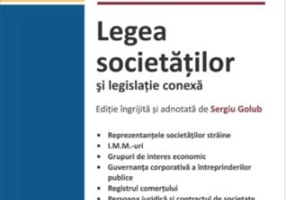 Legea societăților și legislație conexă. Actualizată 29 ianuarie 2024