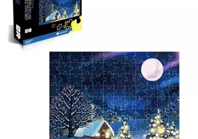 Puzzle Fosforescent Arthink Noapte de Iarnă, 96 Piese