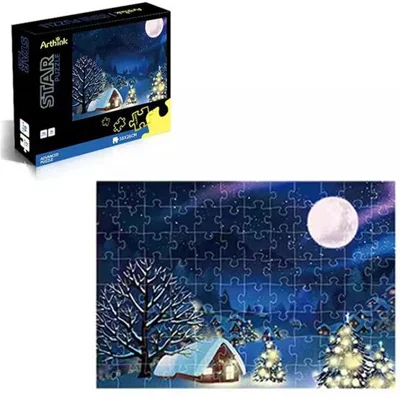 Puzzle Fosforescent Arthink Noapte de Iarnă, 96 Piese