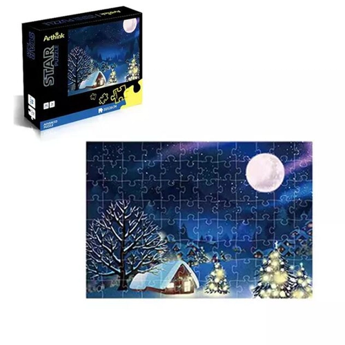 Puzzle Fosforescent Arthink Noapte de Iarnă, 96 Piese