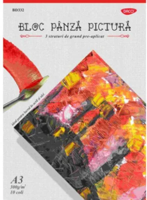 Bloc A3 pânză pictură 300g 10 coli Daco