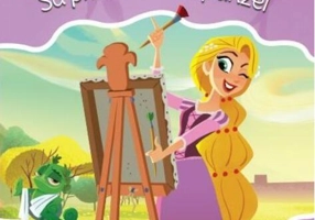 Disney. O poveste încâlcită. Să pictăm cu Rapunzel. Carte de colorat cu pensulă și acuarele