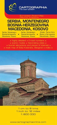 Hartă rutieră Serbia-Muntenegru