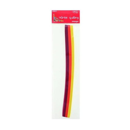 Hârtie pentru quilling set papagal DACO, 30x0,5cm, 200/set  - HR911