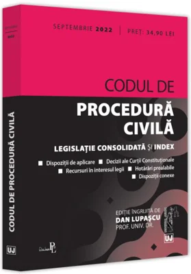 Codul de procedură civilă. Legislație consolidată și index (ianuarie 2022)