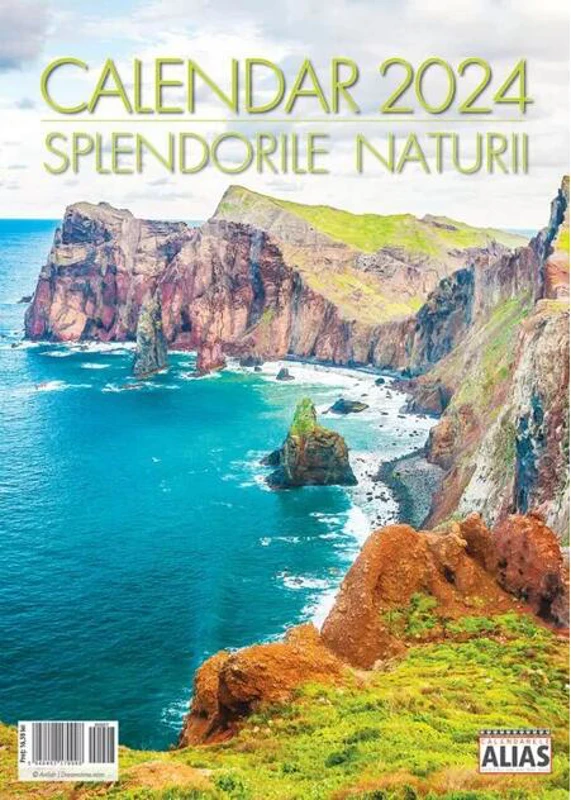 Calendar Splendorile Naturii 2024, format 31x42,5 cm, 12+1 file