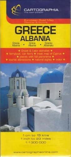Hartă rutieră Grecia + Albania