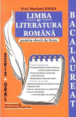 Limba și literatura română pentru elevii de liceu. Bacalaureat