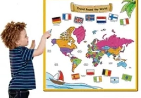 Poster Lavabil de Colorat - Harta Lumii