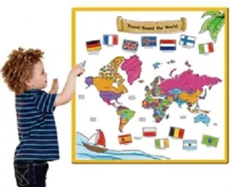 Poster Lavabil de Colorat - Harta Lumii