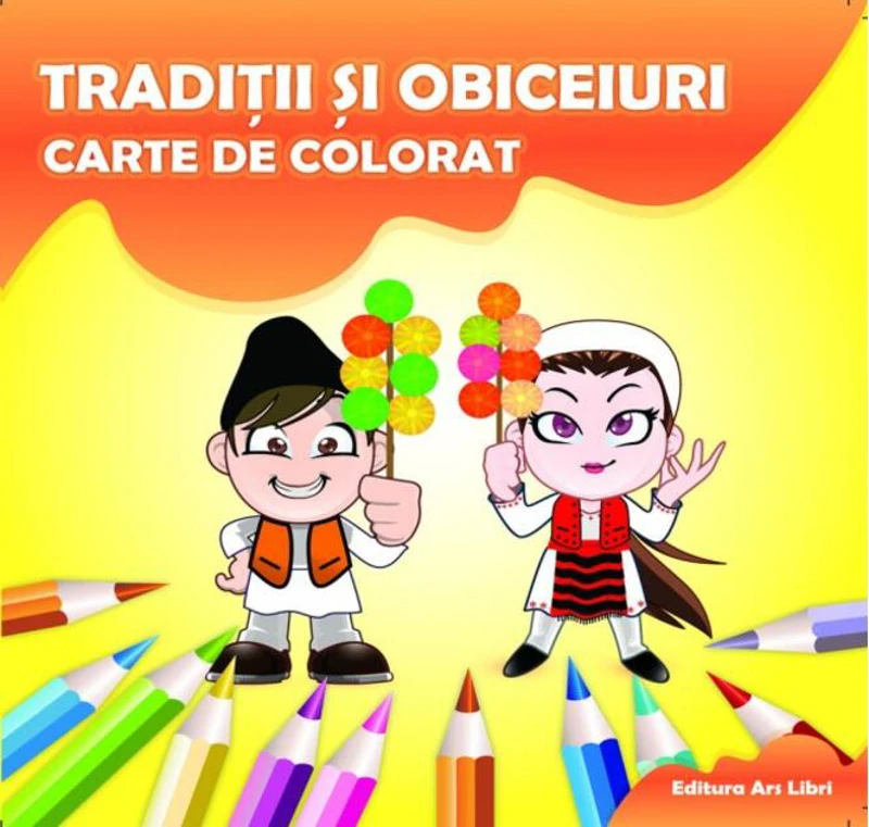 Tradiții și obiceiuri. Carte de colorat