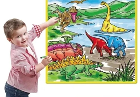 Poster Lavabil de Colorat - Lumea Dinozaurilor