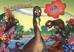 Colorați cu abțibilduri (Nr. 3). Dinozauri