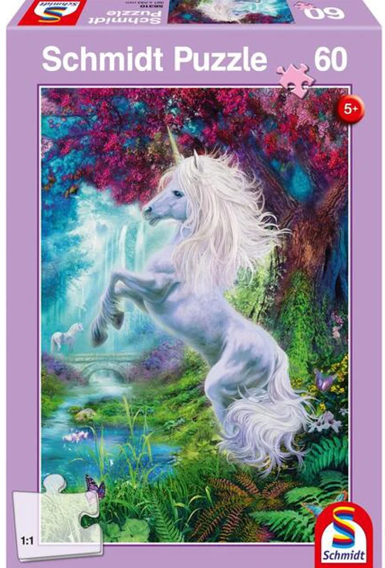 Puzzle Schmidt: Unicorn în Grădina Fermecată, 60 piese