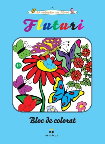 Fluturi. Bloc de colorat