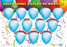 Planșă - Calendarul zilelor de naștere