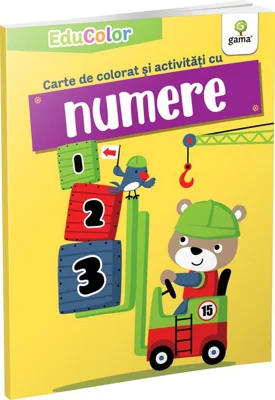 Carte de colorat și activități cu numere. EduColor