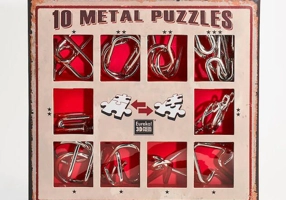 Set Roșu 10 Metal Puzzles