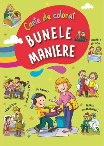 Bunele maniere 2. Carte de colorat (verde)