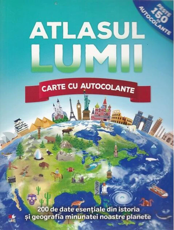 Atlasul lumii. Carte cu autocolante