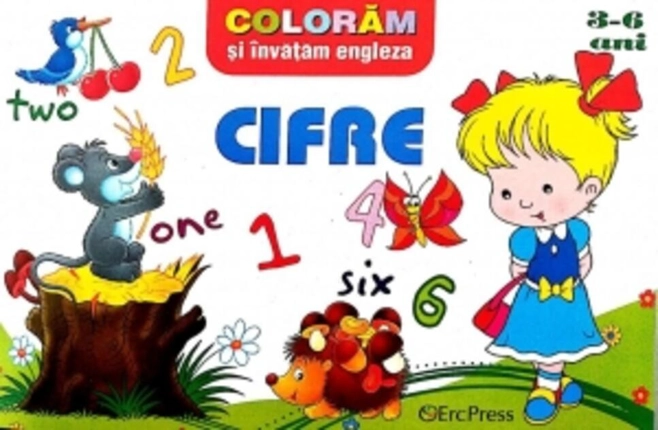 Colorăm și învățăm engleza. Cifre