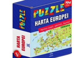 Harta Europei - Puzzle (104 piese, A3)
