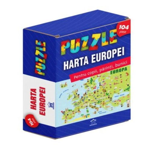 Harta Europei - Puzzle (104 piese, A3)