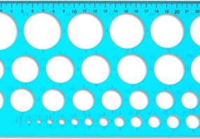 Șablon 25 cm, 36 cercuri Rio