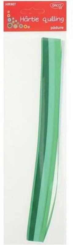 Hârtie pentru quilling set pădure DACO, 30x0.5cm, 200/set  - HR907