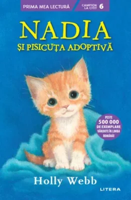 Nadia și pisicuța adoptivă