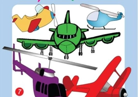 Avioane și elicoptere. Bloc de colorat