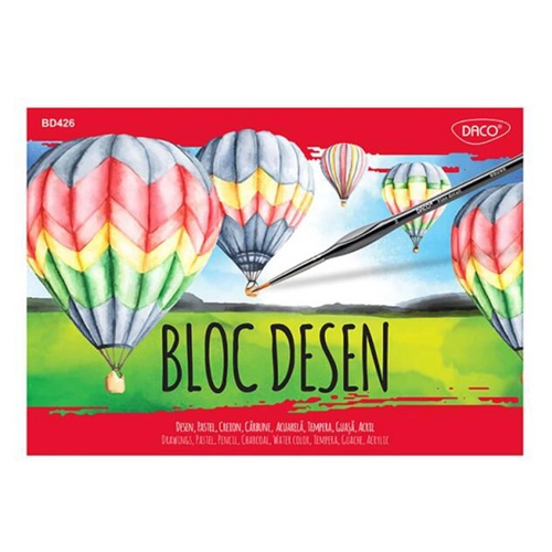 Bloc Desen Daco A4 250g, 15 File - BD426