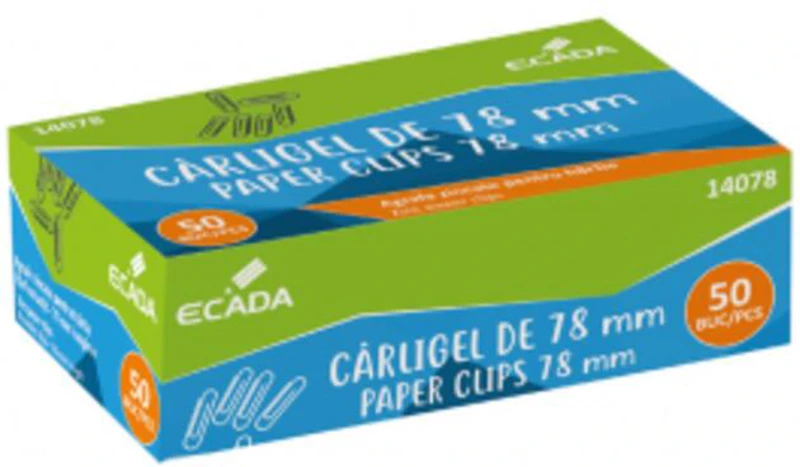 Set 50 agrafe ECADA, 78 mm