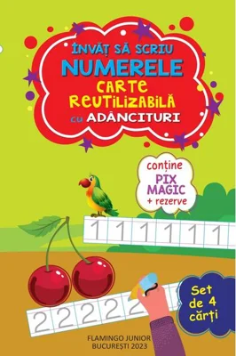 Set 4 cărți reutilizabile cu adâncituri
