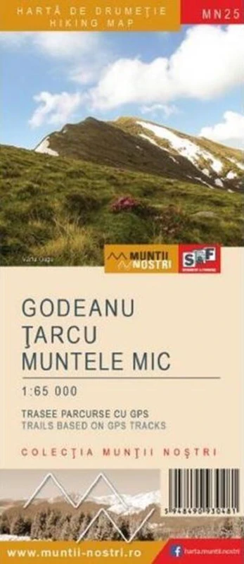 Munții Godeanu-Țarcu-Muntele Mic. Hartă de drumeție