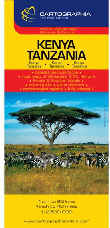 Hartă rutieră Kenya, Tanzania