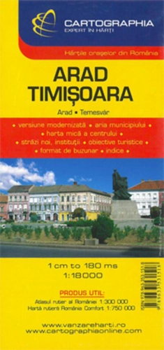 Hartă rutieră Arad-Timișoara