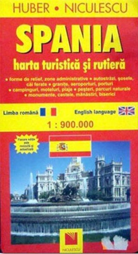 Spania. Hartă turistică şi rutieră
