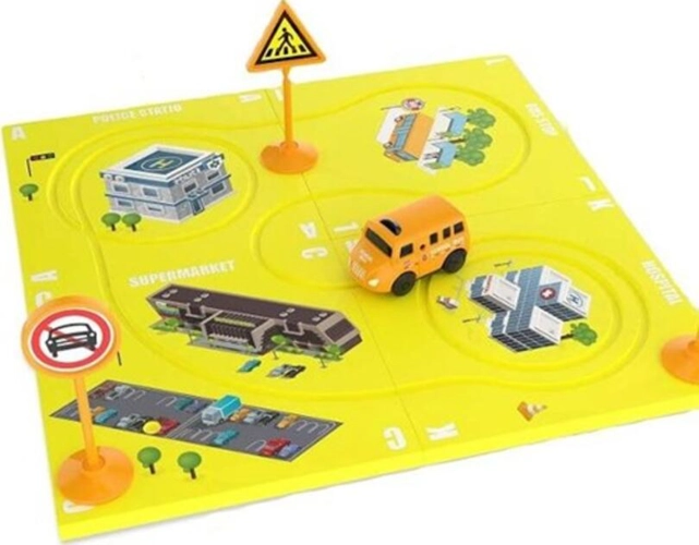 Labirint magnetic cu 8 piese - Autobuzul școlar