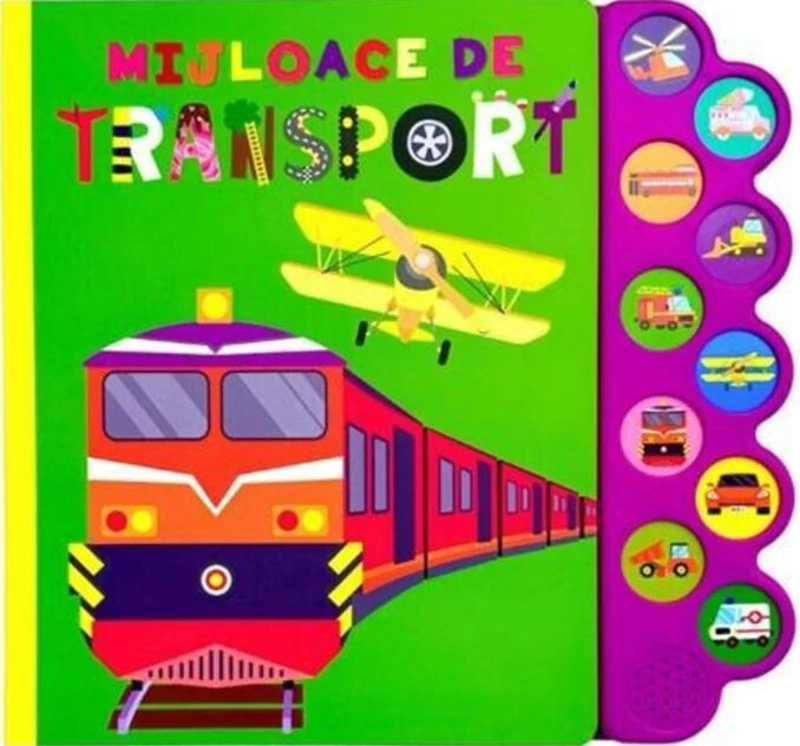 Carte sonoră cu 10 sunete. Mijloace de transport