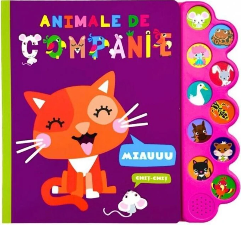 Carte sonoră cu 10 sunete. Animale de companie