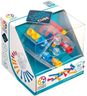 Joc de logică Criss Cross Cube cu 80 de provocări