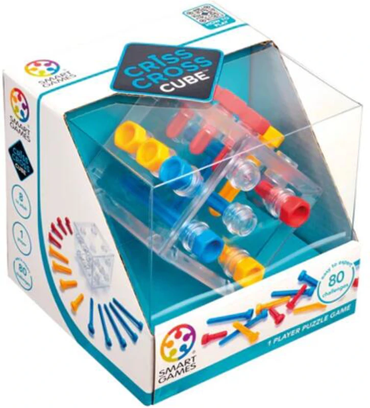 Joc de logică Criss Cross Cube cu 80 de provocări
